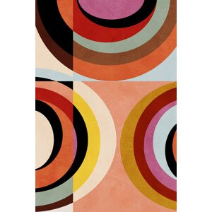 Ilustrace Warm Colors Bauhaus Geometry3, Ana Rut Bre, 26.7 × 40 cm