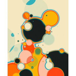 Ilustrace Reaction 1, Jazzberry Blue, 30 × 40 cm