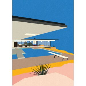 Ilustrace La Stahl House, Rosi Feist, 30 × 40 cm