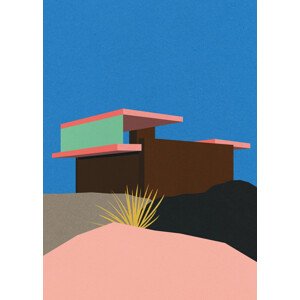 Ilustrace Kaufmann Desert House, Rosi Feist, 30 × 40 cm
