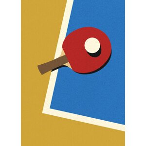 Ilustrace Table Tennis Team Red, Rosi Feist, 30 × 40 cm