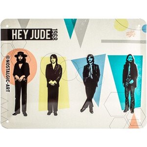 Plechová cedule Beatles Hey Jude, 20 × 15 cm