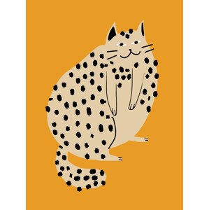 Ilustrace Orange Plump Cat, Little Dean, 30 × 40 cm
