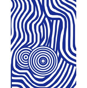 Ilustrace Blue and White Striped Seated, Little Dean, 30 × 40 cm