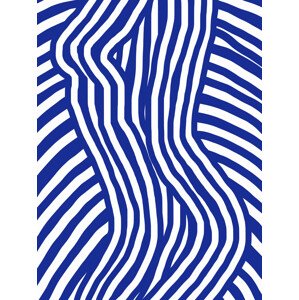 Ilustrace Blue and White Striped Seated, Little Dean, 30 × 40 cm