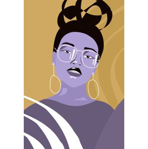 Ilustrace Fashion Woman Retro Portrait Illustration, LucidSurf, 26.7 × 40 cm