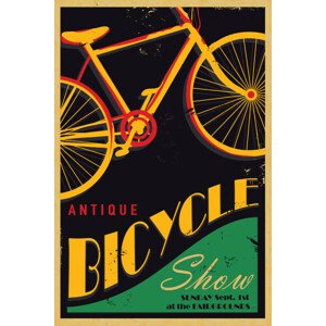 Ilustrace Antique bicycle poster design template, JDawnInk, 26.7 × 40 cm