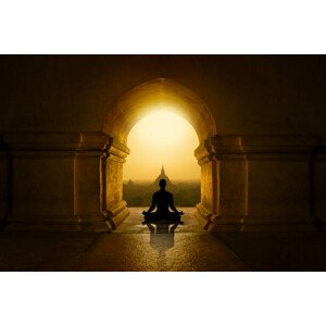 Fotografie Inside buddhist temple, quickshooting, 40 × 26.7 cm