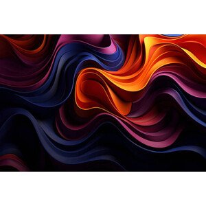 Ilustrace Abstract 3d wave stripe pattern background, zhengshun tang, 40 × 26.7 cm