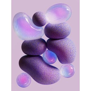 Ilustrace Flying purple and glass balloons on, Eugene Mymrin, 30 × 40 cm