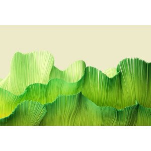 Ilustrace 3D Abstract green twisted background, Eugene Mymrin, 40 × 26.7 cm