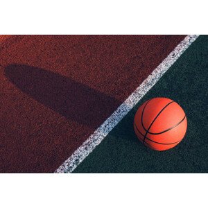 Fotografie Outdoor basketball court in the courtyard., Aleksandr Zubkov, 40 × 26.7 cm