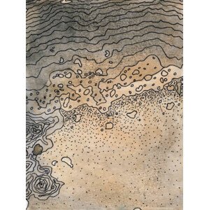 Ilustrace Line art illustration resembling topographical map, andipantz, 30 × 40 cm