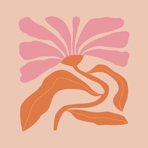 Ilustrace Abstract flower poster in groovy trippy, verodika, 40 × 40 cm