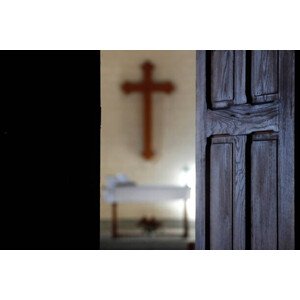Fotografie Protestant church.  Altar and christian, Pascal Deloche / Godong, 40 × 26.7 cm