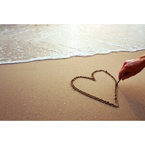 Fotografie heart on the beach, anyaberkut, 40 × 26.7 cm