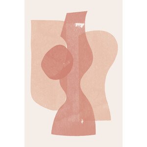 Ilustrace Peach Paper Cut Composition No.1, THE MIUUS STUDIO, 26.7 × 40 cm