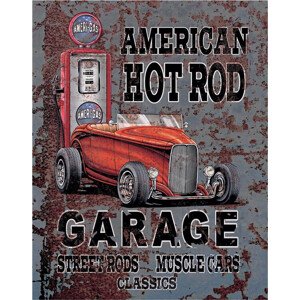 Plechová cedule LEGENDS - american hot rod, 32 × 41 cm