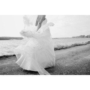 Fotografie Caucasian beautiful bride on wedding day., manifeesto, 40 × 26.7 cm