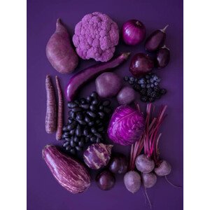 Fotografie Purple fruits and vegetables, gerenme, 30 × 40 cm