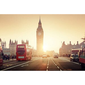 Fotografie Westminster Bridge at sunset, London, UK, IakovKalinin, 40 × 26.7 cm