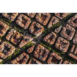 Fotografie Aerial view of typical buildings of, Manel Subirats, 40 × 26.7 cm