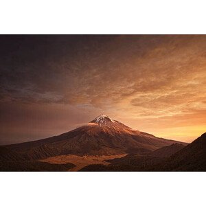 Fotografie Sunset over mountain, 40 × 26.7 cm