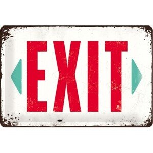 Plechová cedule Exit, 30 × 20 cm