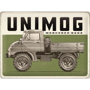 Plechová cedule Mercedes-Benz - Unimog, 40 × 30 cm