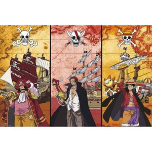 Plakát, Obraz - One Piece - Captains & Boats, 91.5 × 61 cm