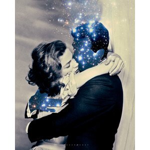 Ilustrace Star love, spacerocket art, 30 × 40 cm