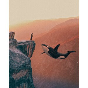 Ilustrace Meeting, spacerocket art, 30 × 40 cm