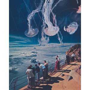 Ilustrace The sea view, spacerocket art, 30 × 40 cm