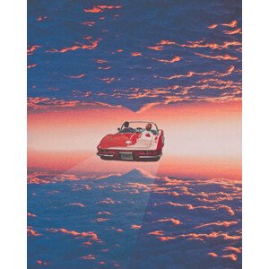 Ilustrace Clouds cinema, spacerocket art, 30 × 40 cm