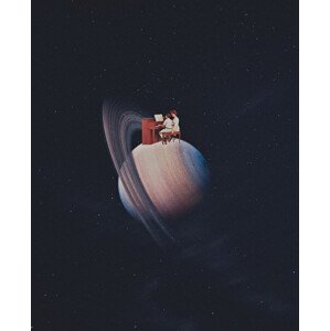 Ilustrace Piano lesson, spacerocket art, 30 × 40 cm