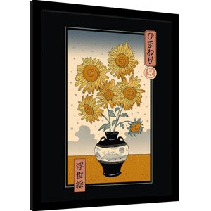 Obraz na zeď - Vincent Trinidad - Sunflowers Ukiyoe, 34.3 × 44.5 cm