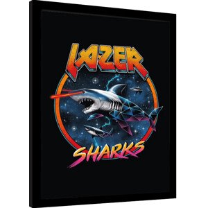 Obraz na zeď - Vincent Trinidad - Lazer Sharks, 34.3 × 44.5 cm