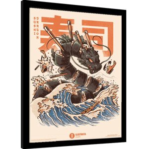 Obraz na zeď - Ilustrata - Sushi Dragon, 34.3 × 44.5 cm