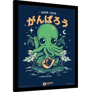 Obraz na zeď - Ilustrata - Good Luck Cthulhu, 34.3 × 44.5 cm