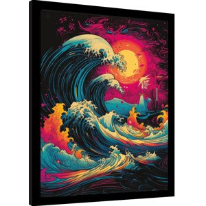 Obraz na zeď - Wave Collection - Neon Whirlpool, 34.3 × 44.5 cm