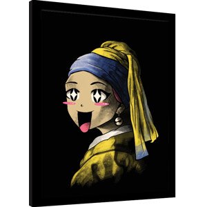 Obraz na zeď - Vincent Trinidad - Kawaii With a Pearl Earring, 34.3 × 44.5 cm