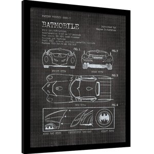Obraz na zeď - Batman - Batmobile Patent, 34.3 × 44.5 cm