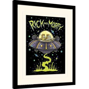 Obraz na zeď - Rick and Morty - UFO, 34.3 × 44.5 cm