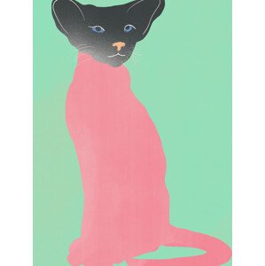 Ilustrace Hippy Cat, Little Dean, 30 × 40 cm
