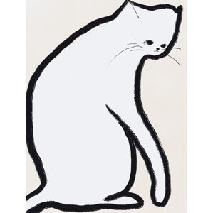 Ilustrace White cat, Little Dean, 30 × 40 cm