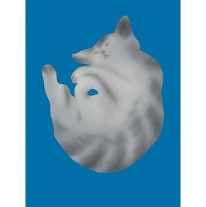 Ilustrace Silver cat portrait, Little Dean, 30 × 40 cm