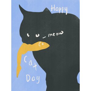 Ilustrace Happy Cat, Little Dean, 30 × 40 cm