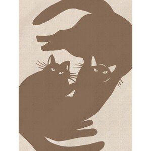 Ilustrace Two cats, Little Dean, 30 × 40 cm