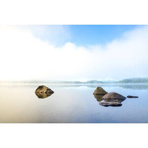 Fotografie Early and harmonious morning with fog, Ysign, 40 × 26.7 cm