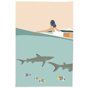 Ilustrace Tahiti surf, French Polynesia, LucidSurf, 26.7 × 40 cm